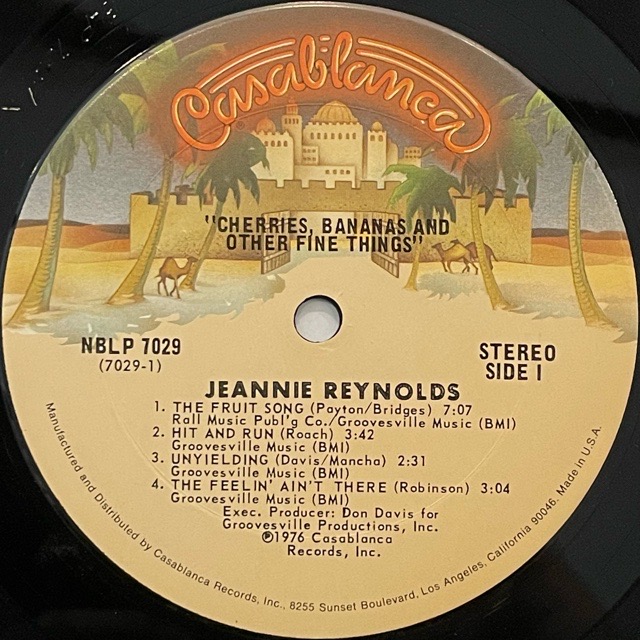 Jeannie Reynolds｜Cherries, Bananas & Other Fine Things (LP 