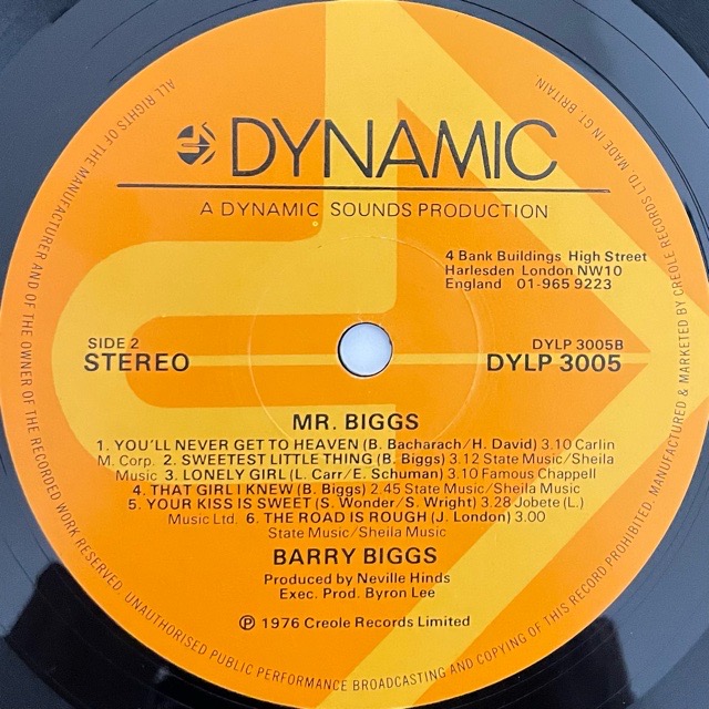 レアLoversレコード BARRY BIGGS / MR.BIGGS - 洋楽
