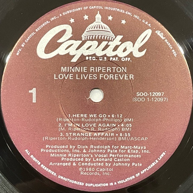 Minnie Riperton｜Love Lives Forever (LP)｜レコード通販