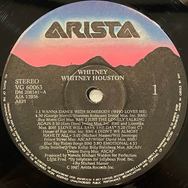Whitney Houston｜Whitney (LP)｜レコード通販｜vivrantdiscstore