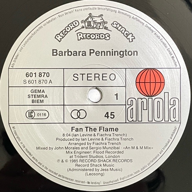 Barbara Pennington｜Fan The Flame (12)｜レコード通販｜vivrantdiscstore