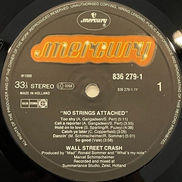 Wall Street Crash｜No Strings Attached (LP)｜レコード通販 ...