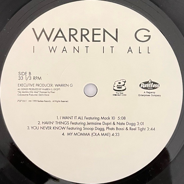 warren g アルバム　レコード　hiphop