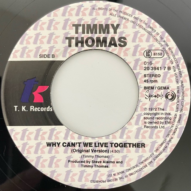 Timmy Thomas｜Why Can't We Live Together? (1990 Remix)(7 