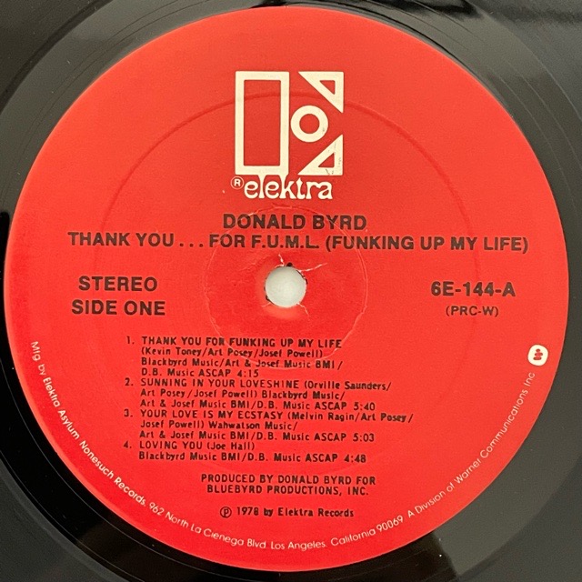 Donald Byrd Thank You … For F.U.M.L. LP