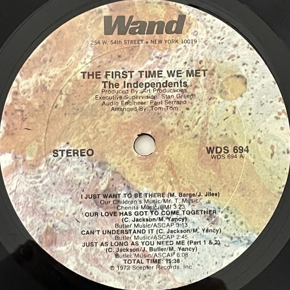 The Independents｜The First Time We Met (LP)｜レコード通販