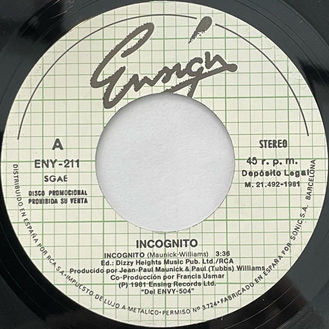 Incognito｜Incognito (7)｜レコード通販｜vivrantdiscstore