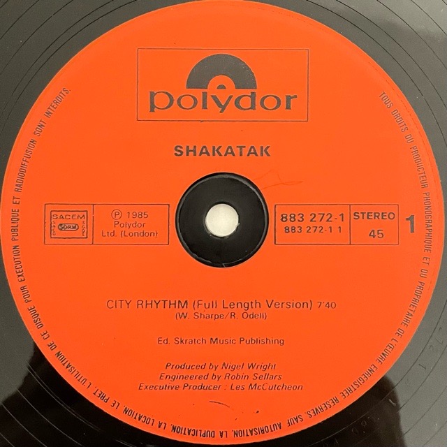 Shakatak｜City Rhythm (Full Length Version)(12)｜レコード通販 