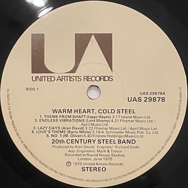 20th Century Steel Band｜Warm Heart Cold Steel (LP)｜レコード通販