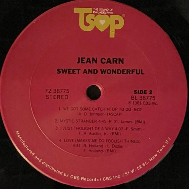 Jean Carn｜Sweet And Wonderful (LP)｜レコード通販｜vivrantdiscstore